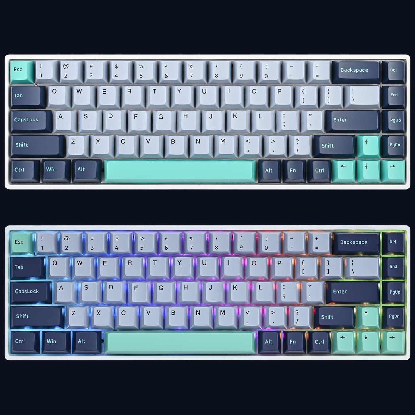 61 PBT Game keycap, 60% Backlight with Key Puller OEM Configuration American Layout, 87/104 Mechanical Keyboard (no Keyboard) (Ahris)