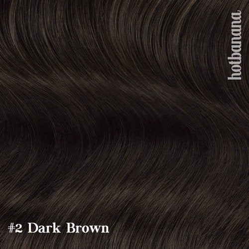 HOTBANANA Human Hair Clip in Hair Extensions, Dark Brown 120g Clip in Hair Extensions Real Human Hair Straight Remy Hair 24 Inch 7pcs