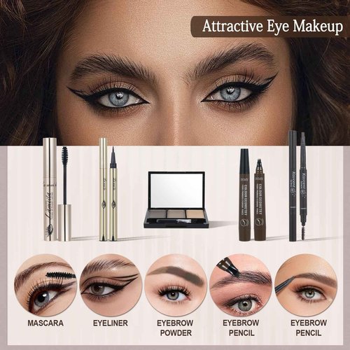 All in One Makeup Kit for Women Full Kit, Makeup Gift Set for Girls & Teen, Travel Makeup Set, Professional Makeup Kit Includes Kit Eyeshadow Lipstick Brow Pencil Eyeliner Brush Set (set1)