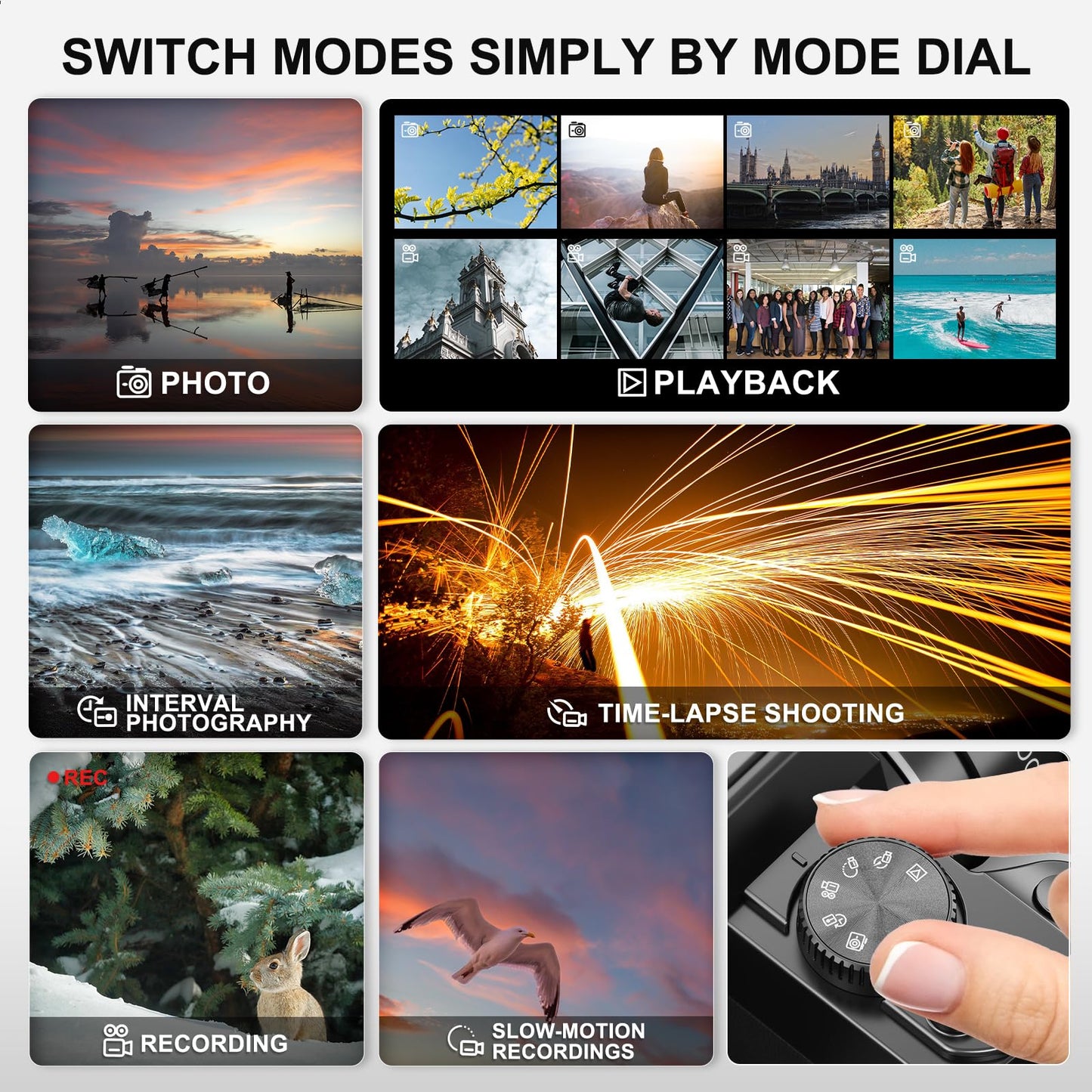 5K Digital Cameras for Photography,48MP/60FPS Video Camera for Vlogging, WiFi & App Control Vlogging for YouTube, Small Camera with 32GB TF Card.Wide-Angle & Macro Lens