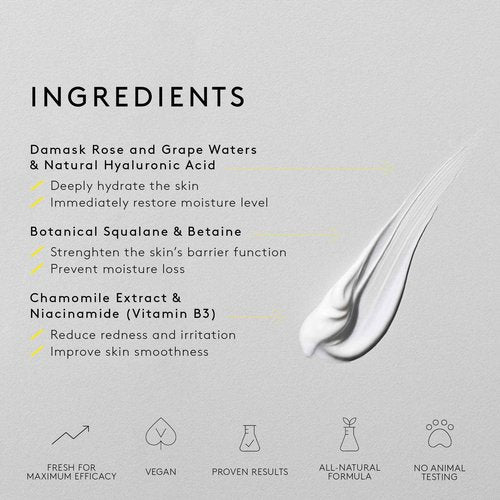 NUORI Supreme Moisture Mask | Lightweight, Hydrating and Creamy Moisture Mask, For All Skin Types, All Natural, 50 ml / 1.7 fl oz