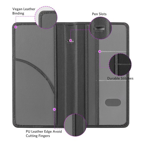 CoBak Car Registration and Insurance Holder - Vehicle Glove Box Car Organizer,Auto Truck Comparment Accessories Case with Magnetic Closure for Essential Document,Driver License,Cards
