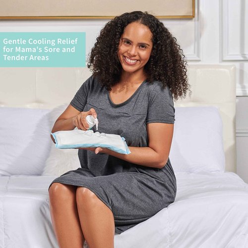 Mama & Wish® Postpartum Essentials Kit (14-Piece) - Includes Hospital Post Partum Essentials for Women After Birth, Labor and Delivery Gown, Peri Bottle, Witch Hazel Foam, Pad Liners & More!