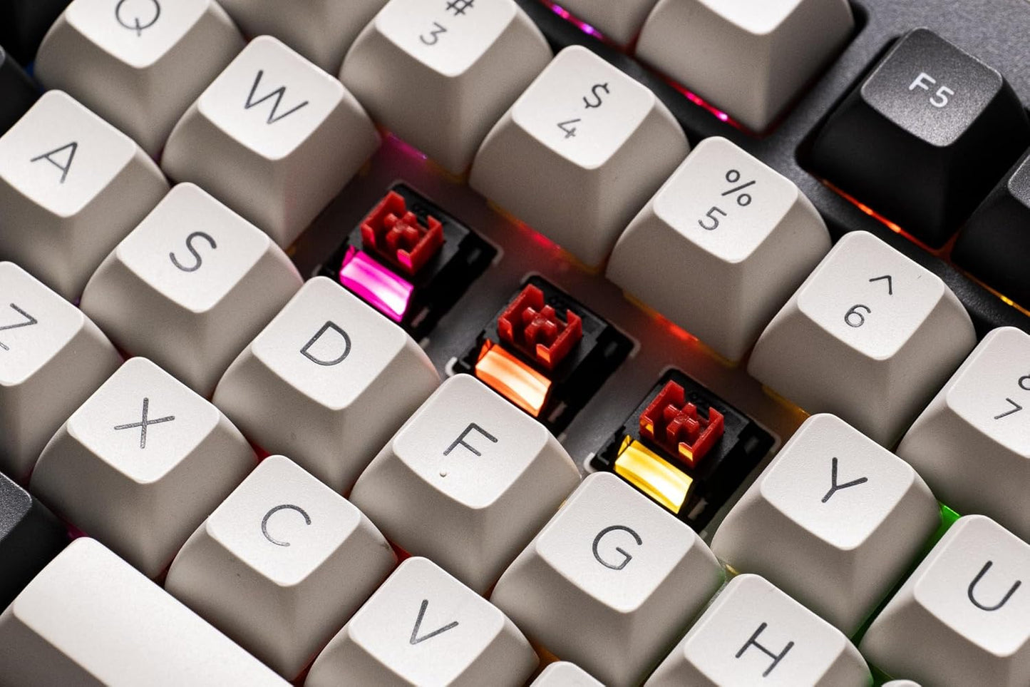 Akko V3 Crystal Pro Keyboard Switch with Dustproof Stem for Mechanical Gaming Keyboard, 43gf Actuation Force Key Pre-Lubed Switches (45pcs)