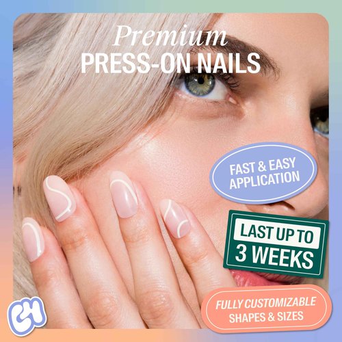 Chillhouse - Chill Tips Press on Nails Kit - She's the Prize Bundle (3-Pack) - 30 Nail Shapes & Sizes - Up to 3 Weeks Wear - Customizable Fit, Reusable - Latina Founded, Women Owned, Beauty, Self Care