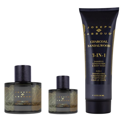 JOSEPH ABBOUD Charcoal Sandalwood Eau de Parfum Gift Set for Him, 3.4 fl. oz