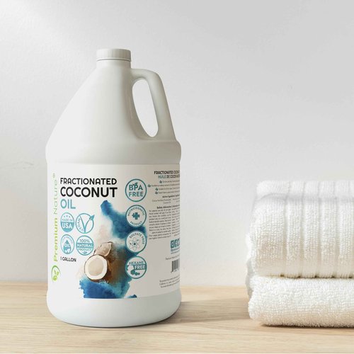 Fractionated Coconut Oil for Massage Cold Pressed Best Carrier for Essential Oils Mixing for Women Dry Skin Moisturizer for Body and Hair 1 Gallon Bottle Bulk Size