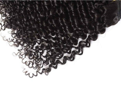Luxnovolex Curly Bundles Human Hair Brazilian Kinky Curly Virgin Hair 18 inch 3 Bundles 9A Grade Unprocessed Remy Virgin Curly Human Hair Weave Extensions with Natural Black Color