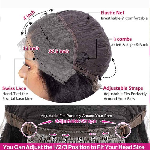 daparo Straight Lace Front Wigs Human Hair Pre Plucked 13x4 HD Transparent Lace Frontal Wigs Human Hair 180% Density Glueless Human Hair Wigs for Women Natural Black 30inch