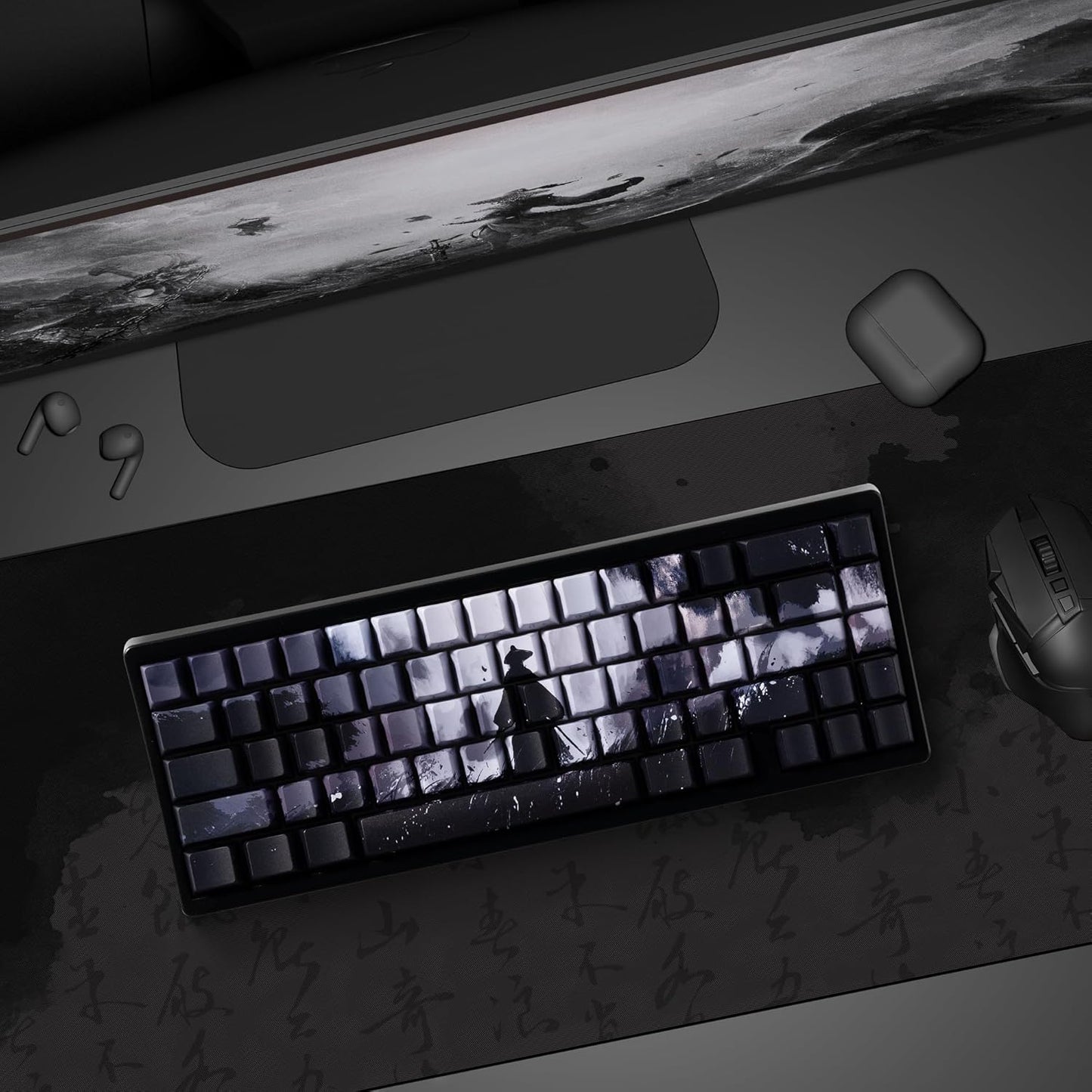 XVX Orchid Shine Through Keycaps, Double Shot PBT Keycaps, Side Printed Keyboard Caps with Dye Sublimation Full Keycap Sets Suitable for Gateron Cherry MX Switches Mechanical Keyboard
