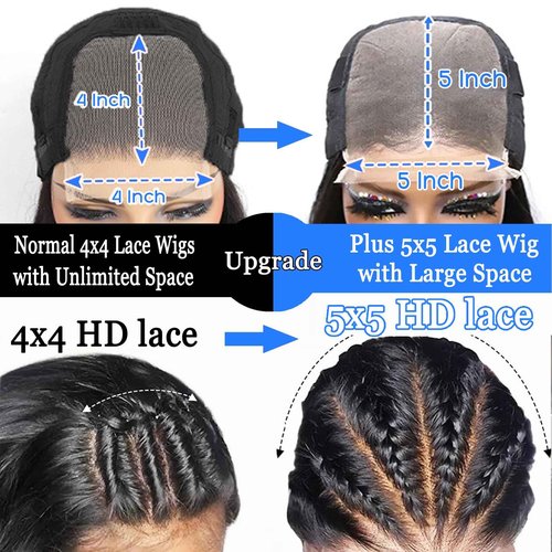 Wear and Go Bob Wig Human Hair Deep Wave Glueless Wigs Human Hair Pre Plucked Pre Cut Chocolate Brown 5x5 HD Lace Closure Curly Wigs for Black Women Lace Front Glueless Wigs Human Hair 14inch