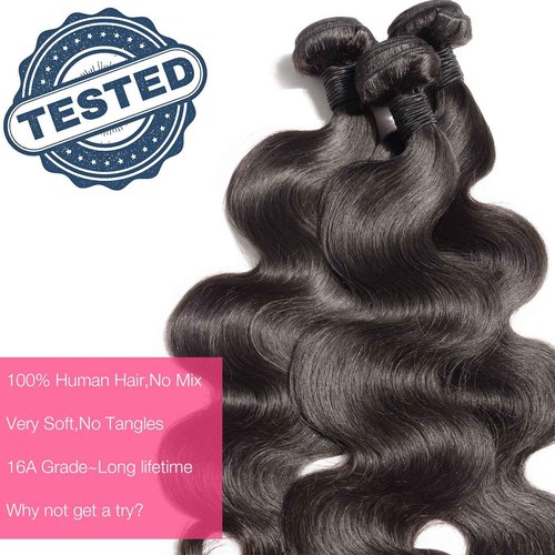 SilkSleek Body Wave Hair Bundles - 16 18 20 Inch | 100% Unprocessed Brazilian Virgin Human Hair | 3-Pack Quick Weave Bundles with Glossy Finish for Women