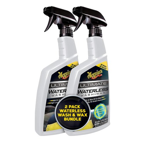 Meguiar's Ultimate Waterless Wash & Wax - Scratch-Free Waterless Car Wash That Makes Car Detailing Quick and Easy - 26 Oz (Pack of 2)