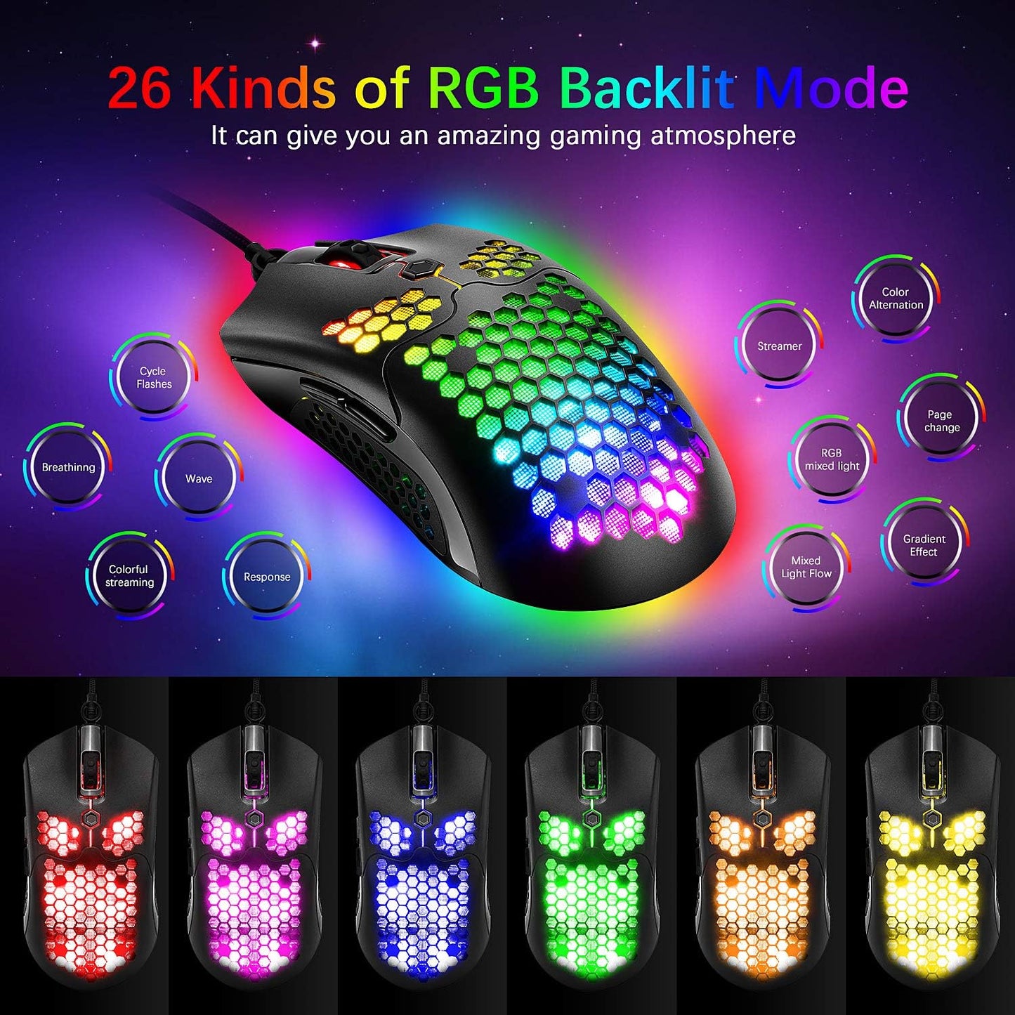 ZIYOU LANG Wired Gaming Keyboard and Mouse Combo,Blue LED Backlit Mechanical Keyboard,12K DPI RGB Ultralight Gaming Mouse,Gaming Mouse Pad for PC Gamer(Macaron Green)