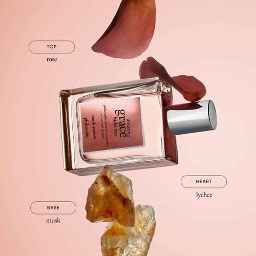 philosophy amazing grace ballet rose eau de parfum - dreamy & floral women's perfume - with notes of rose, lychee & musk - long lasting fragrance - 2 fl oz