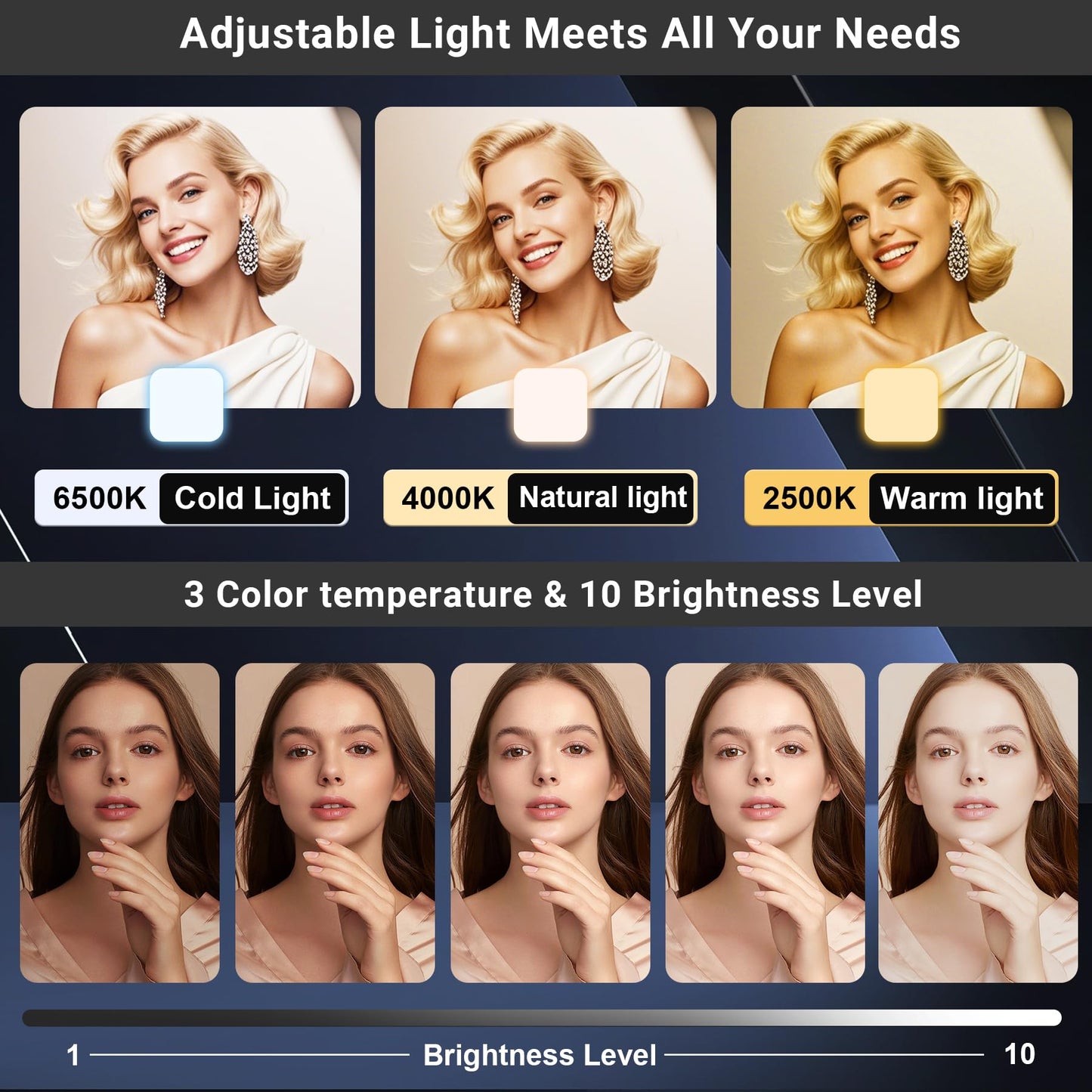 Zoom Light + Cold Shoe Light with Gooseneck