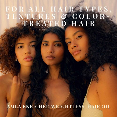 Asna Amla BioVeda 3-in-1 Hair Oil – Organic Hair & Scalp Serum, Bond Complex for Scalp Hydration, Frizz Control, & Hair Growth – Jasmine & Amla (2 oz)