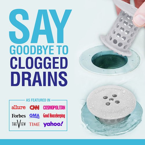 TubShroom the Revolutionary Tub Drain Protector Hair Catcher/Strainer/Snare, Gray (TSGRA454)