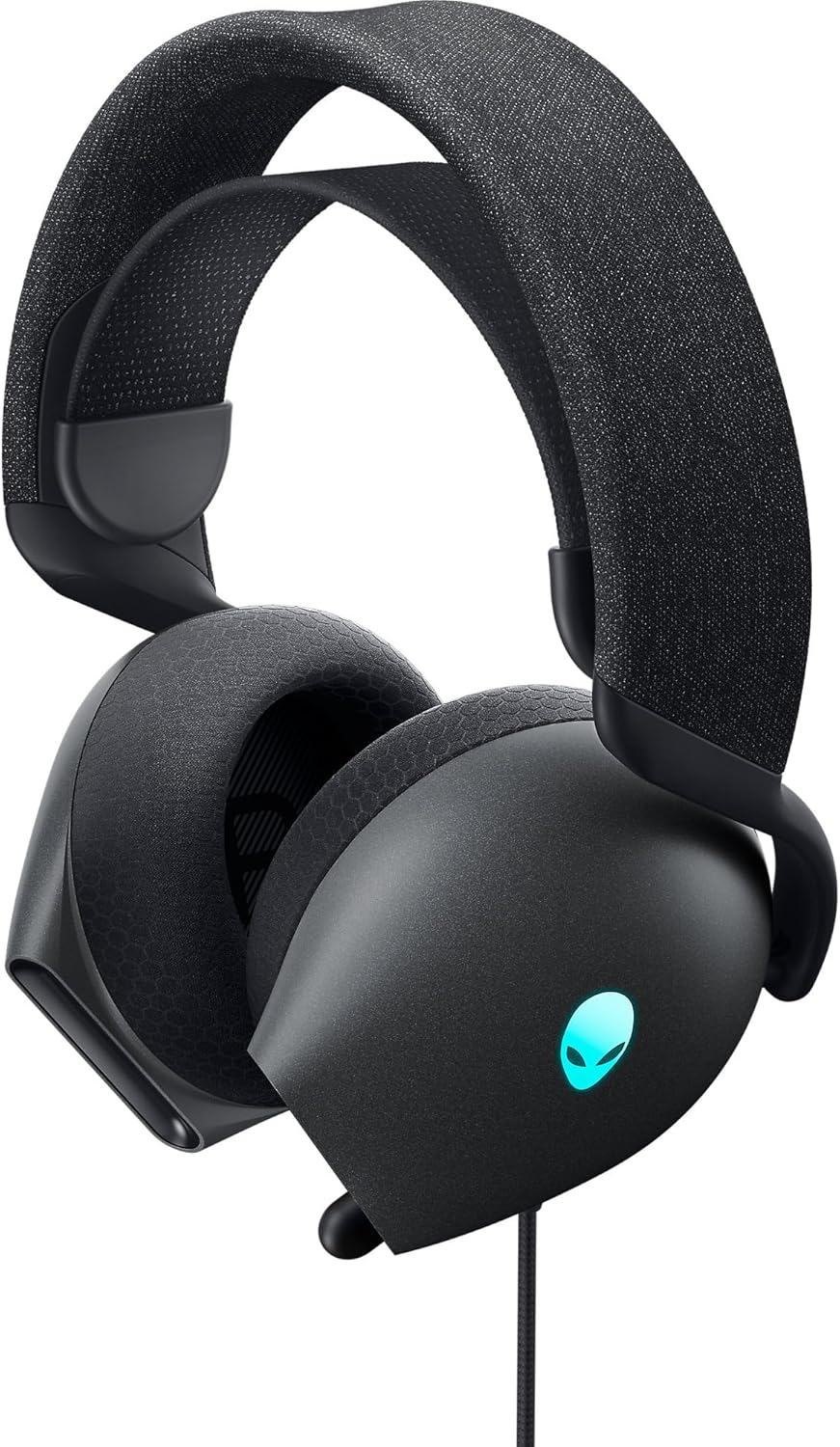 Alienware AW520H Wired Gaming Headset - Dolby Atmos, Unidirectional, AlienFX 16.8 Million RGB Colors, Microphone Mute, Volume On-headset Controls, 40mm Hi-Res Certified - Dark Side of the Moon