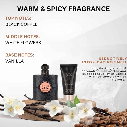 Black Opium by Yves Saint Laurent Eau de Parfum Spray 50ml & Shimmering Moisturising Fluid 50ml