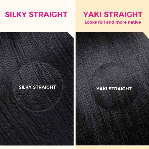 Lashey Seamless Clip-in Hair Extensions Human Hair Light Yaki Straight 16 Inch 7pcs 110g Natural Black PU Clip-in Hair Extensions