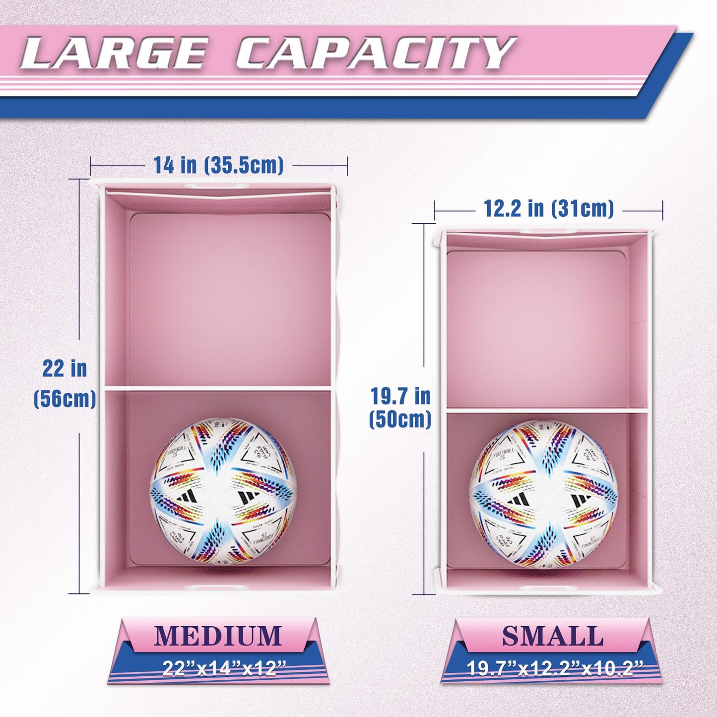 K KNODEL Car Trunk Organizer, Foldable Organizer for Car, Automotive Consoles & Organizers, Storage with Reinforced Handles (Small, Pink)