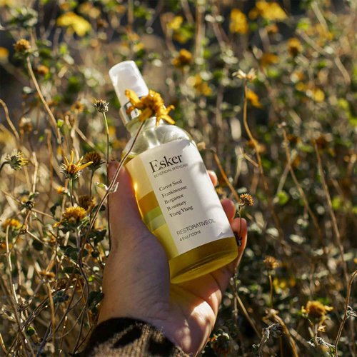 ESKER Restorative Body Oil: Premium Deep Hydration Oil Designed to Soften and Moisturize Skin while Promoting Circulation and Energy Flow, Fast-Absorbing with Vitamins and Antioxidants - 2 oz.
