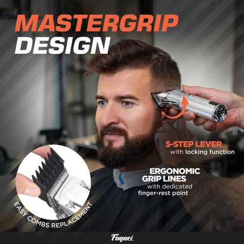 Fagaci Hair Clippers for Men Professional with Precise Cutting, Turbo Power Professional Barber Clippers Cordless, Powerful Motor Fade Mens Hair Clipper Set, Precision Blades Haircut Machine Kit