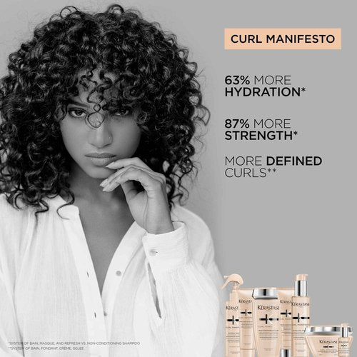 KÉRASTASE Curl Manifesto Sublime Repair Hair & Scalp Oil, Soothes & Strengthens Hair, Soothes Dry Scalp, Anti-Frizz for All Wavy, Curly, Very Curly & Coily Hair, 1.7 Fl Oz