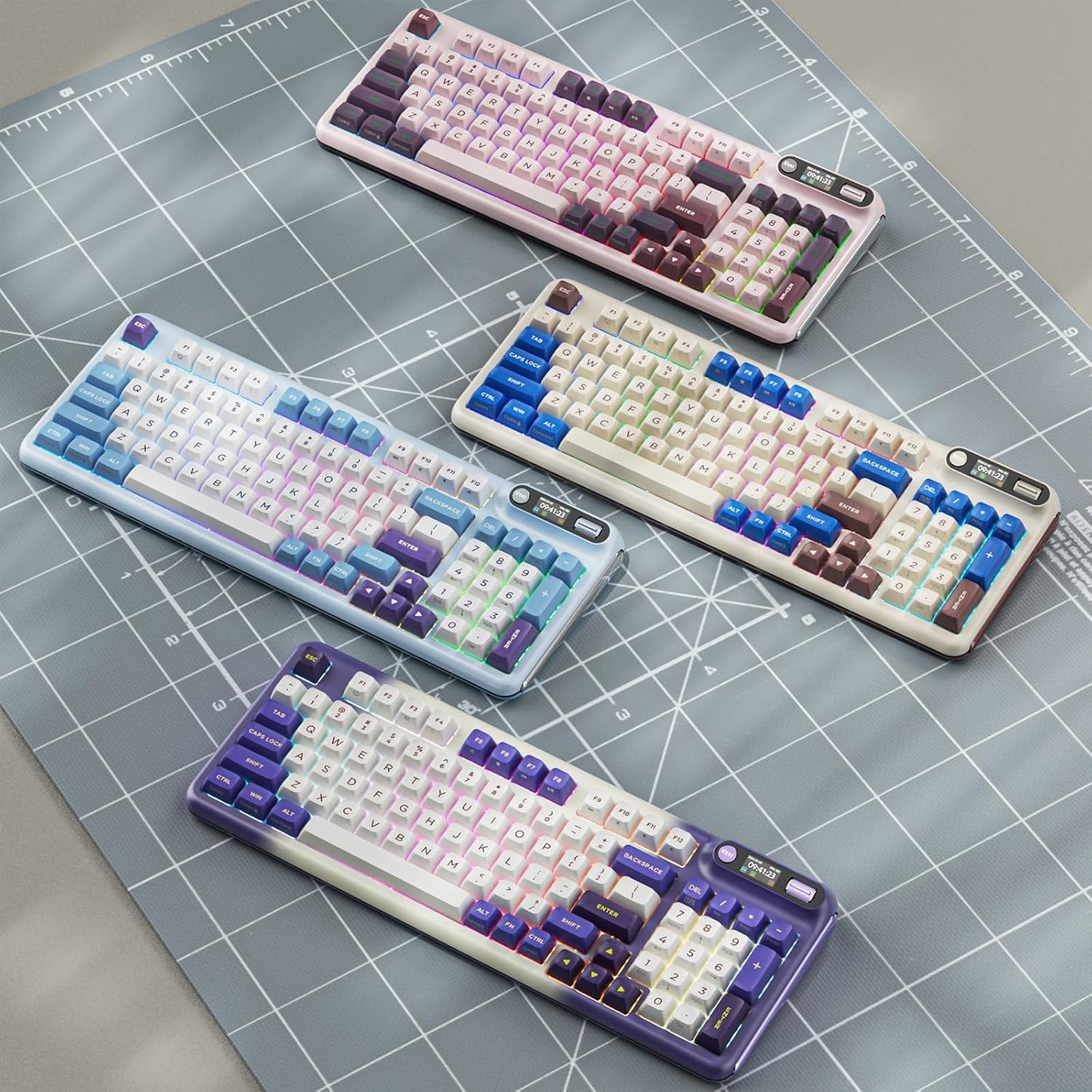Z98 Creamy Keyboard, Wireless Mechanical Keyboard with Smart Display & Knob, Tri-Mode Connection