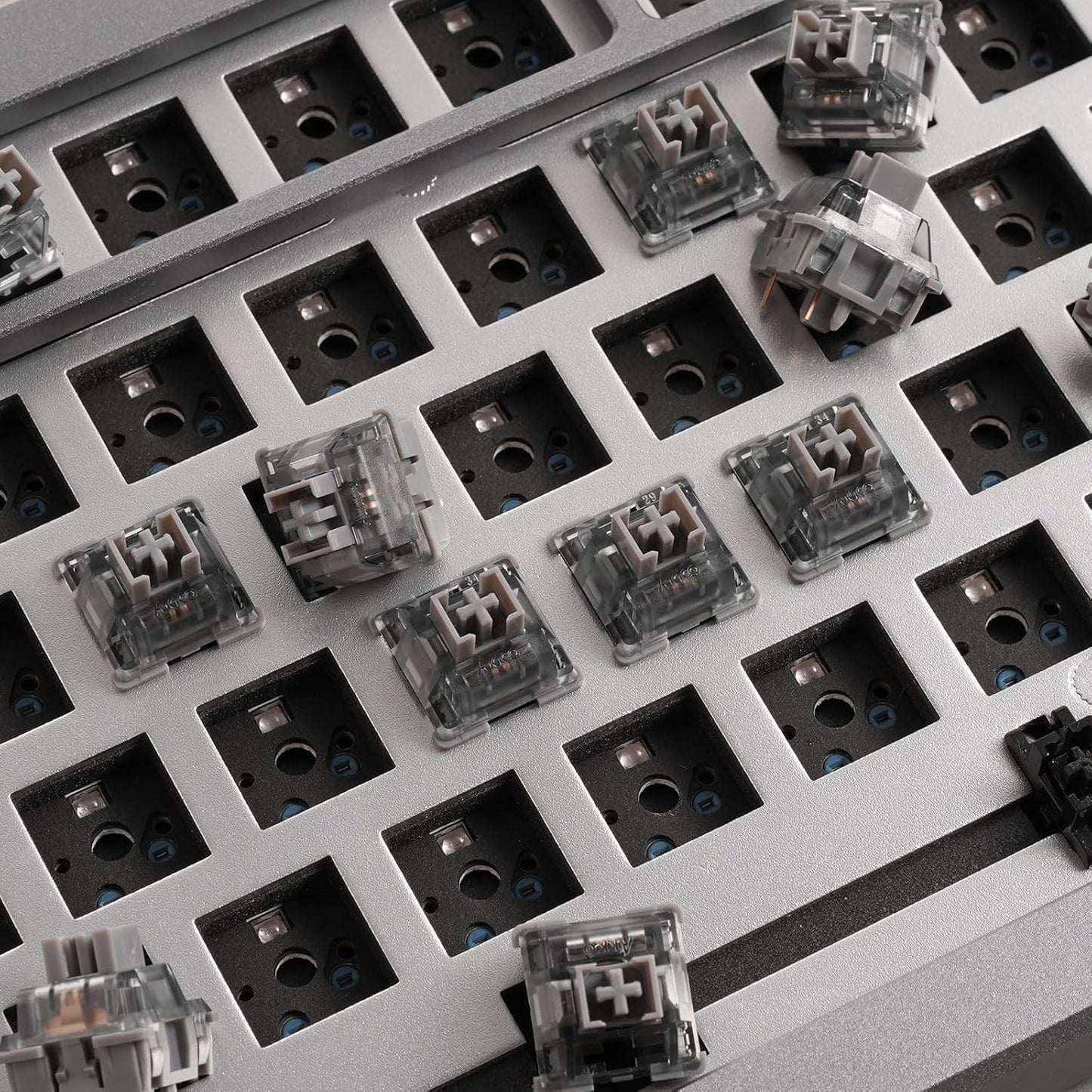 Akko V3 Crystal Pro Keyboard Switch with Dustproof Stem for Mechanical Gaming Keyboard, 43gf Actuation Force Key Pre-Lubed Switches (45pcs)