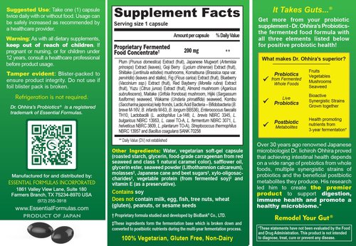 Dr. Ohhira's Probiotics Original Formula 100 Capsules with Bonus Beauty Bar Soap Travel Size 20g - No Refrigeration Supplement for Women and Men, 13 Probiotic Strains