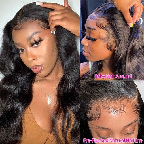 HANGFIRST 13x6 Body Wave Lace Front Wigs Human Hair Pre Plucked 180% Density HD Lace Frontal Wig Human Hair For Women Body Wave Wigs With Baby Hair 26inch