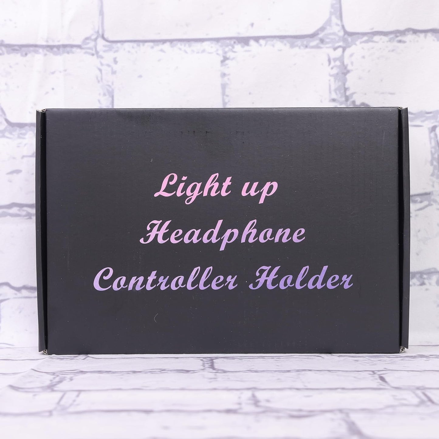 YuanDian Light up Headphone Controller Holder, 16 Colors 3D LED Lights Gamepad Headset Stand, Game Controller Hanger for All Universal Gaming PC Accessories