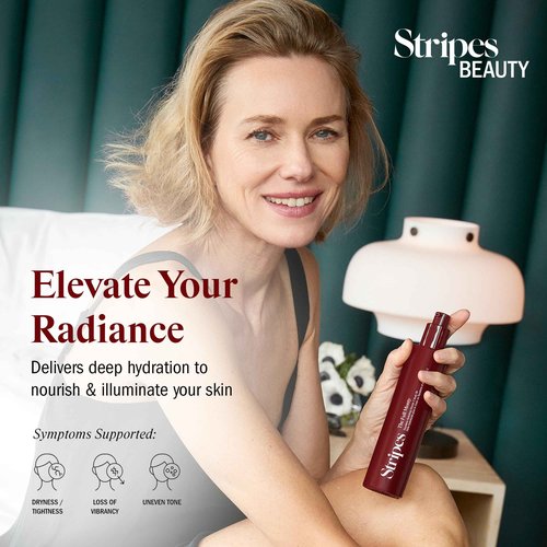 STRIPES Beauty Naomi Watts The Full Monty Post Shower Body Oil Brightens Hydrates With Squalane Vitamin C Improves Skin Softness Elasticity Dry Skin 3.7 Fl Oz