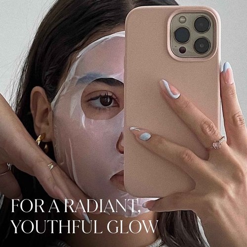 FEMMUE Dream Glow Mask - Calming Comforting (6pk) | Bio-Cellulose Face Sheet Mask with Vitamin Complex | Hydrating & Anti-Aging | Korean Skincare Treatment