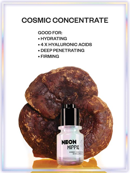 Neon Hippie Cosmic Concentrate Face Serum with 4X Hyaluronic Acid and 7 Mushroom complex ultra hydrating