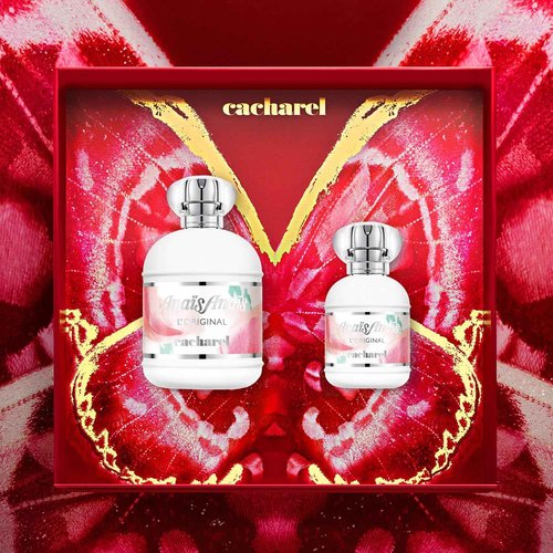 Cacharel Anais Anais EDT - Womens Fragrance Gift Set - Floral Perfume, White Lily, Sandalwood, Musk - Long Lasting - 3-Piece Set Includes Full Size 3.4 Oz + Travel Format Scent 1.0 Oz