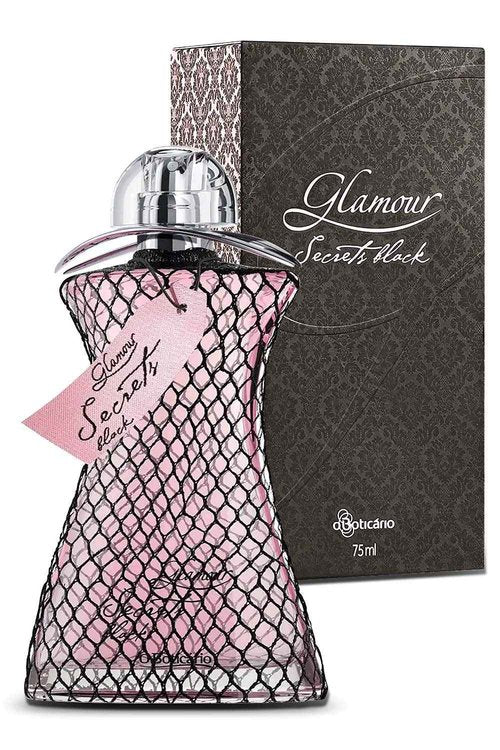 Glamour Secret Black Bundle: Eau de Toilette (2.5 Fl Oz) & Moisturizing Body Lotion (6.7 Oz)