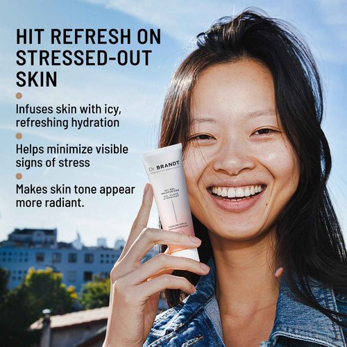 Dr. Brandt iD-STRESS Icy Gel Moisturizer - Revitalize Dull-Looking Skin for a Flawless, Dewy Complexion - 1.7 fl oz
