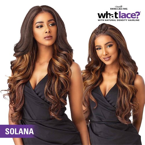 Sensationnel What Lace 13X6 Wigs - Solana Lacefrontal Hand Tied Glueless Synthetic With Natural Density Preplucked Hairline (FLAMBOYAGECARAMEL)
