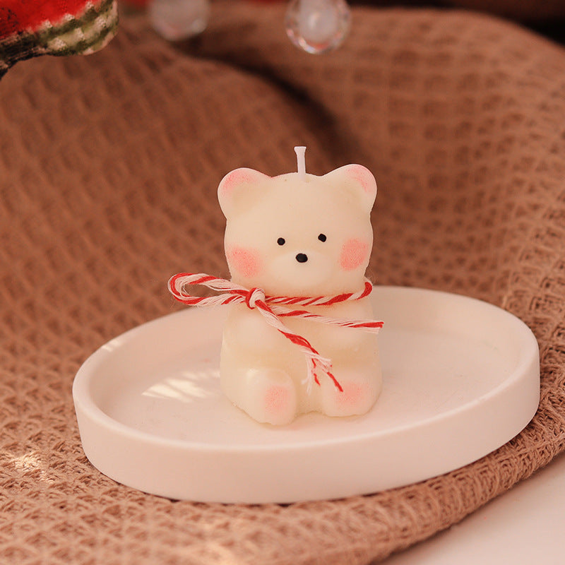 Bear-Shaped Aromatherapy Candle Ornament - Handcrafted Home Decor Gift