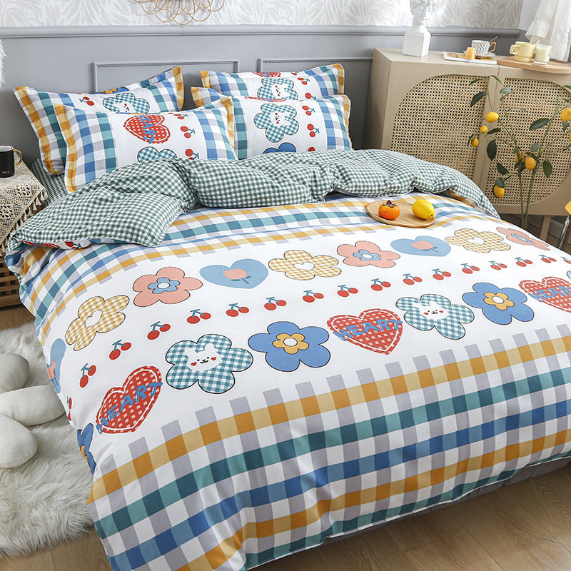 Pure Cotton Bedding Set - Multiple Sizes & Styles, Soft & Comfortable