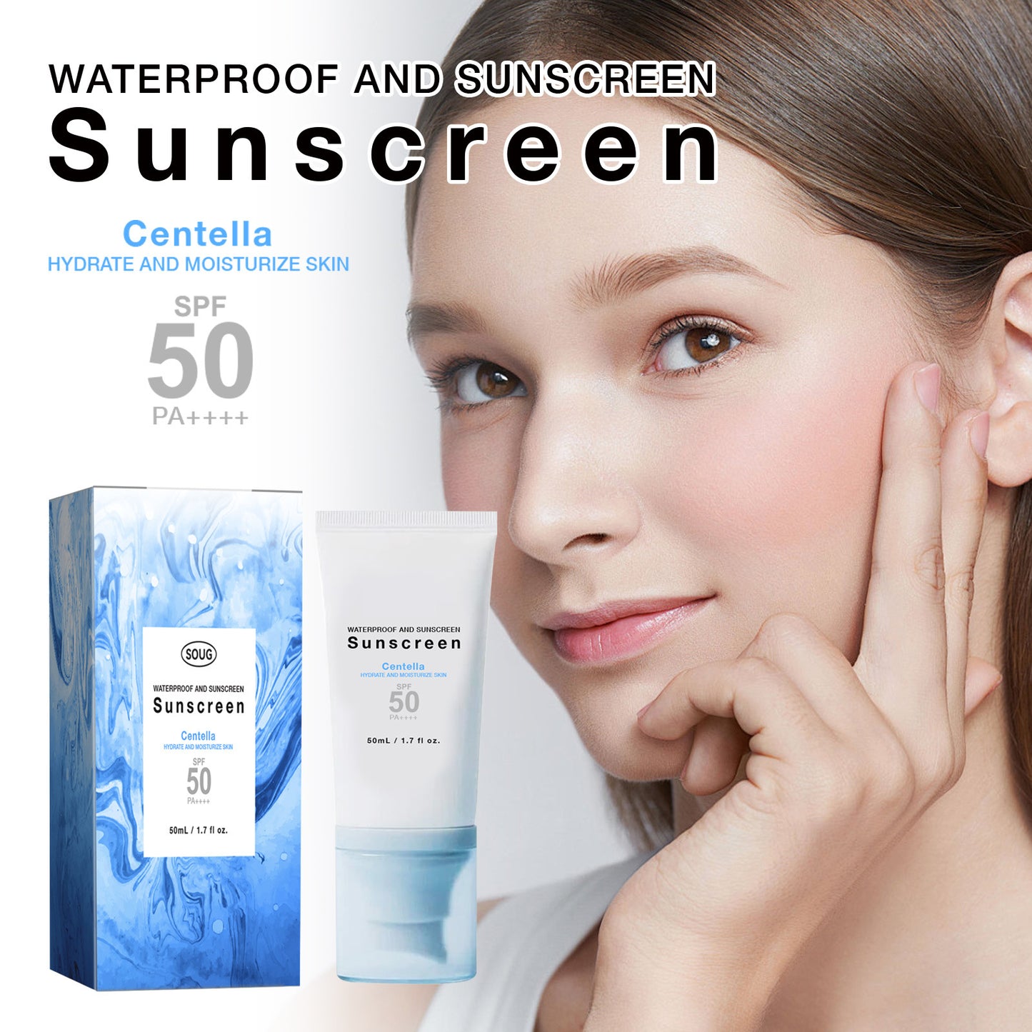 Moisturizing Skin Care Cream - Non-Greasy, Firming, 50ml