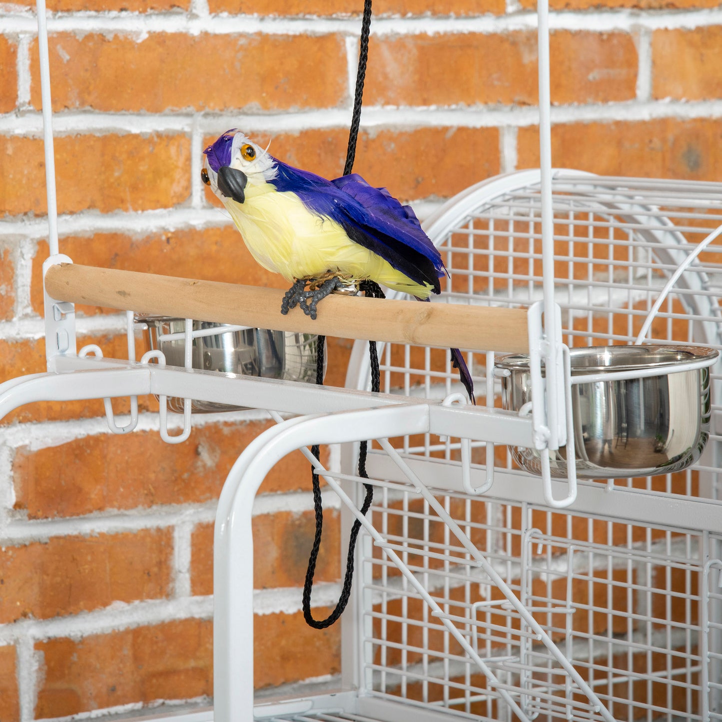 Large 55-Inch Parrot Cage with Rolling Stand, Perches & Food Cups
