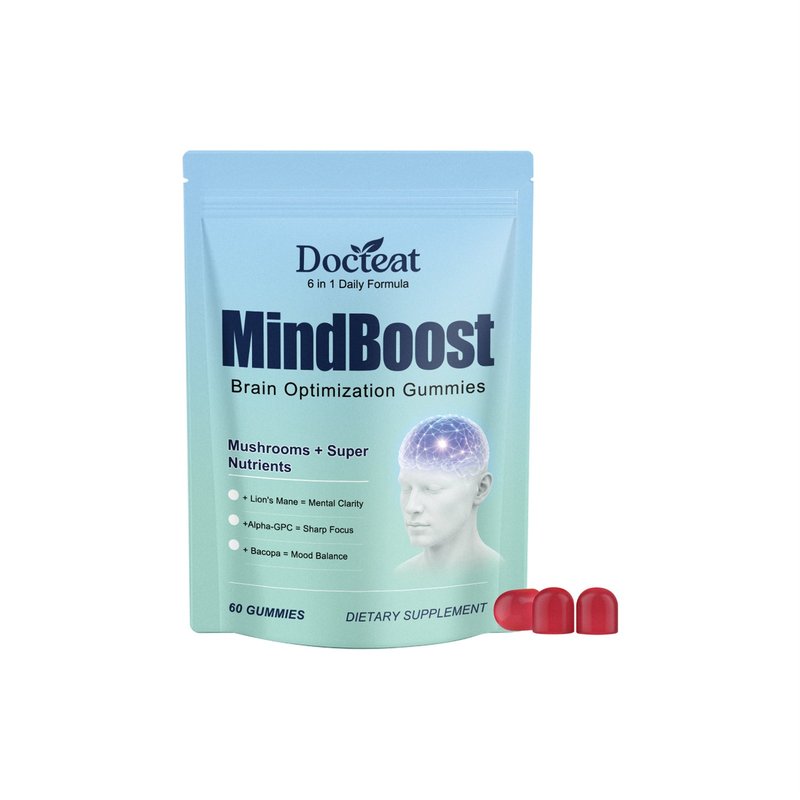 Brain Health Gummies - Vitamin B6 B12 & Mushroom - 60 Gummies