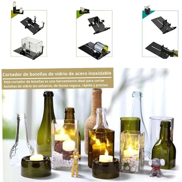 Glass Bottle Cutter Set - 19-Piece Multi-Shape Cutting Tools for Handmade Crafts