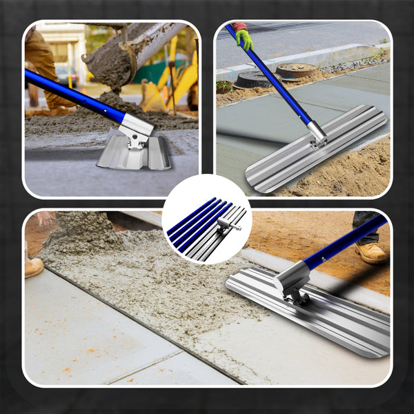 48x8 Inch Magnesium Aluminum Alloy Concrete Bull Float with Handles & Toolbox