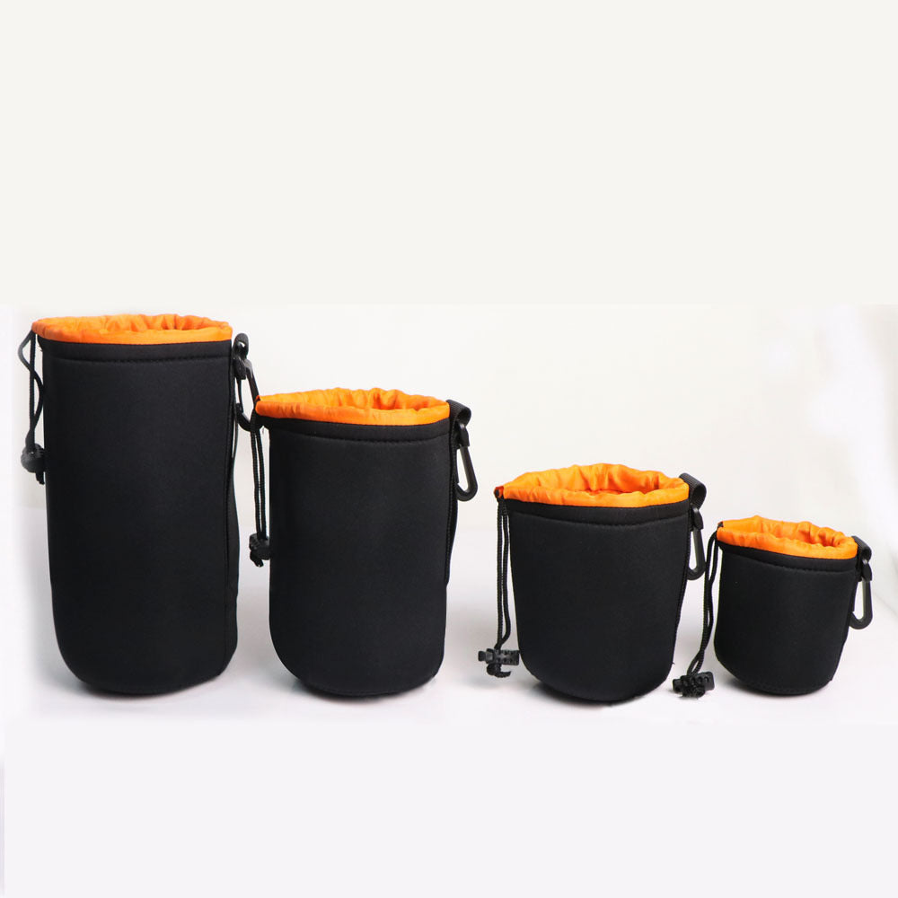 Waterproof Neoprene Camera Lens Pouch Bag with Drawstring Protective Cover
