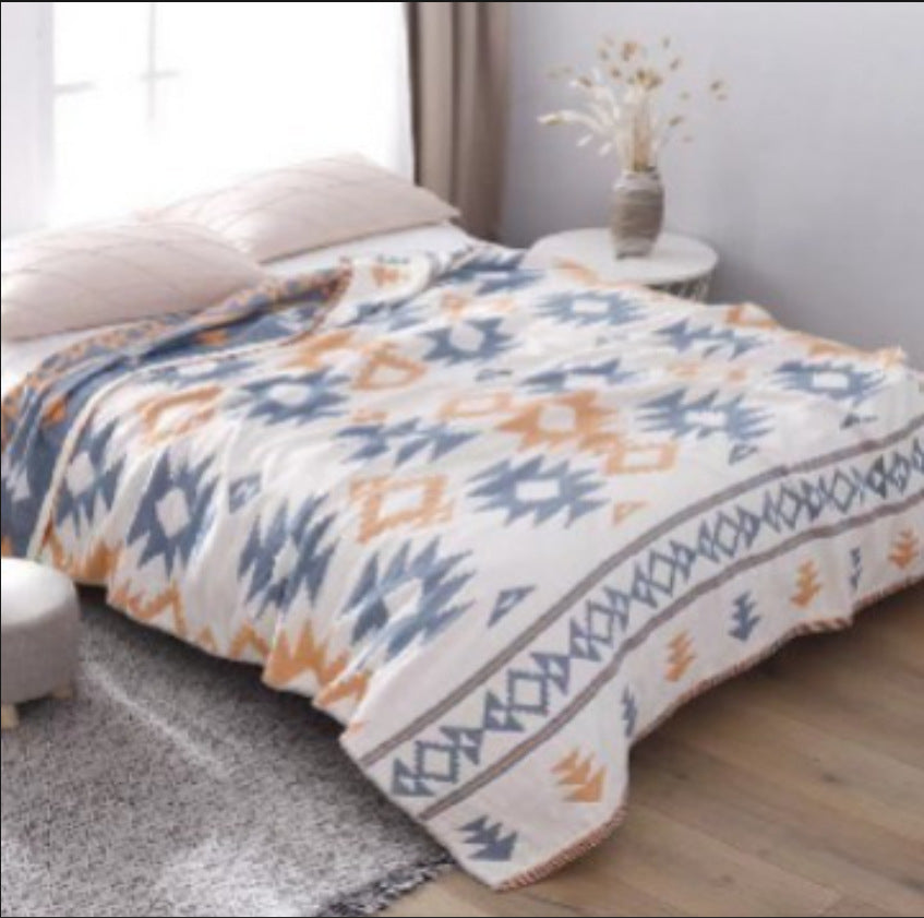 Thin Cotton Gauze Air Conditioning Blanket for Home Bedding